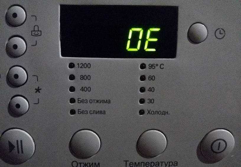 Коды ошибок и их исправление в стиральной машине lg