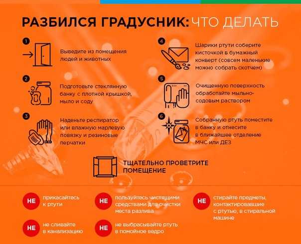 Что делать, если разбился ртутный градусник в квартире: как собрать ртуть и избежать негативных последствий.