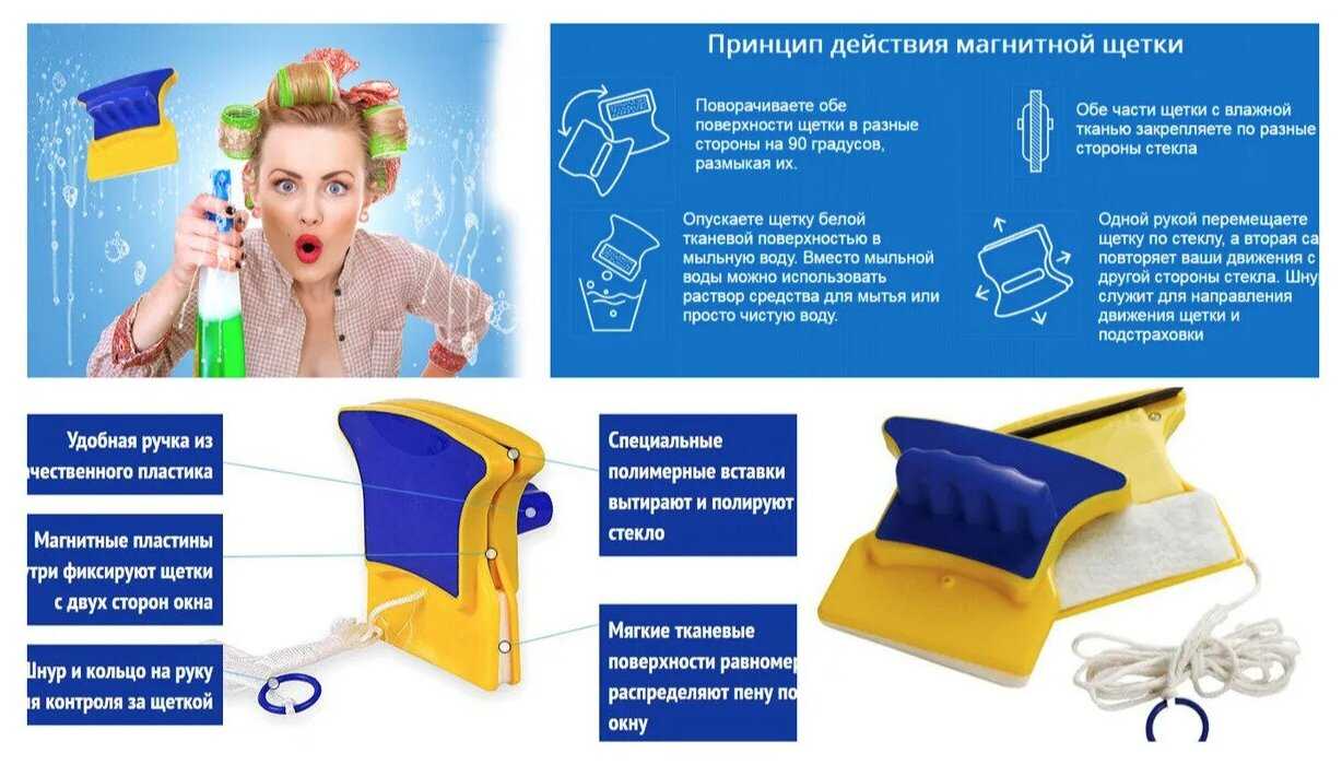 Приборы и устройства для мытья окон: от магнитной щетки до роботов