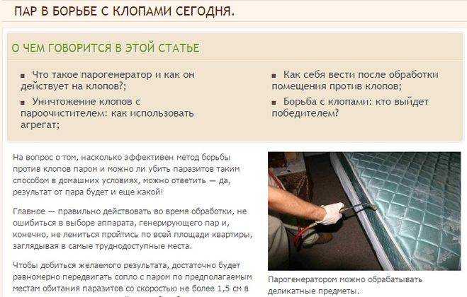 Парогенератор от клопов: отзывы людей, преимущества и недостатки