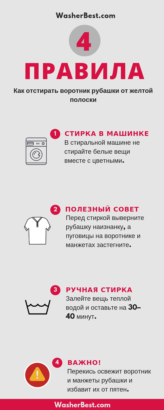 Как отстирать воротник рубашки