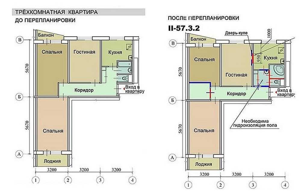 Перепланировка хрущевки 3 комнаты смежные варианты: фото и видео