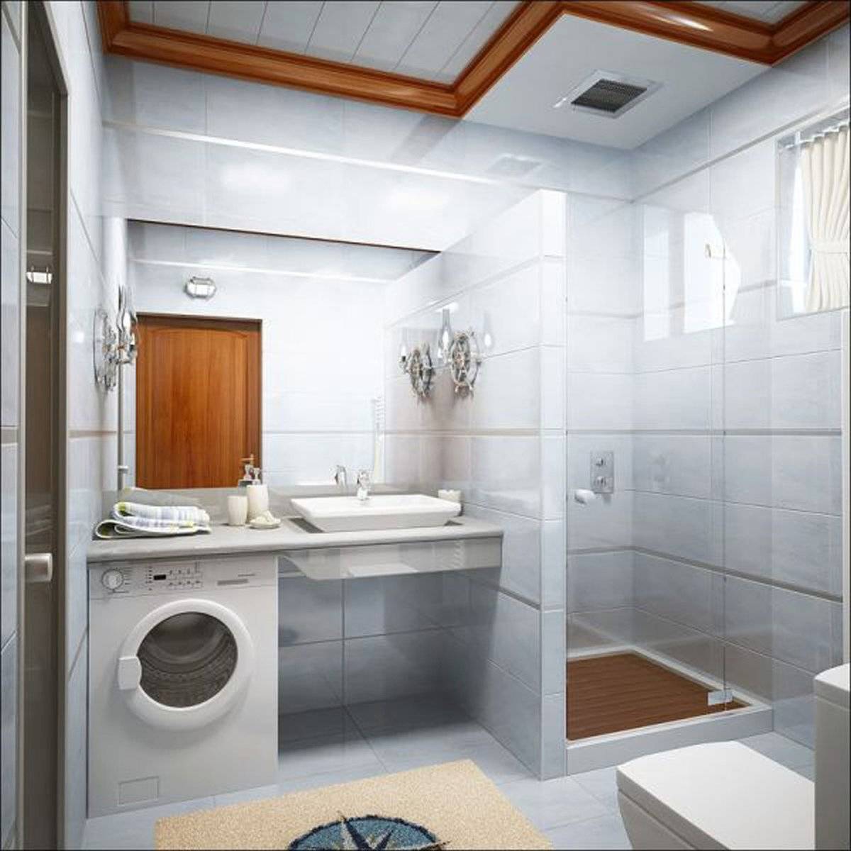 Ванные комнаты 5 и 6 кв. м: 100 фото-идей в дизайне интерьера